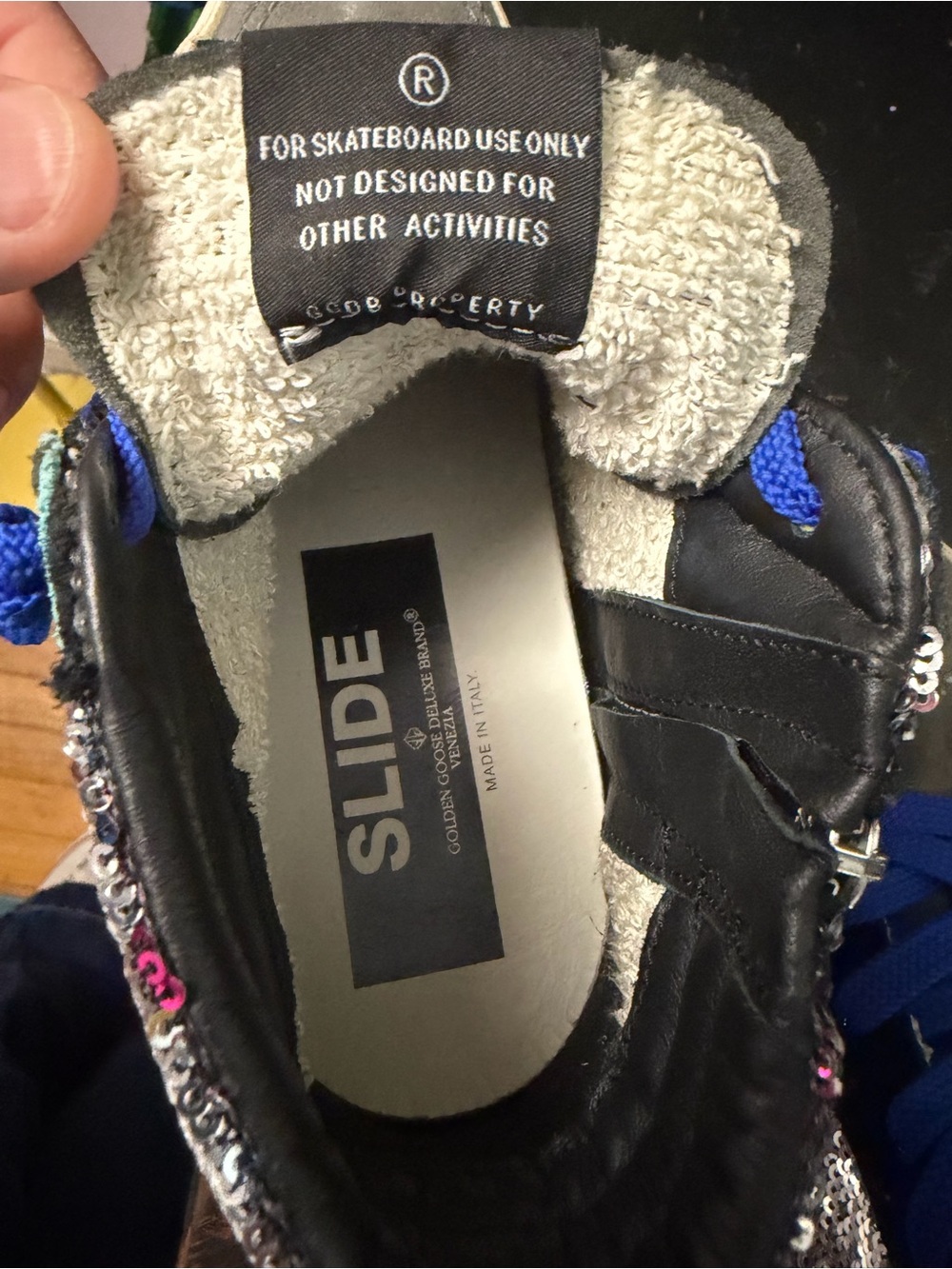 Golden Goose Slide Sequined High-Top Sneakers EU 36 - Picture 4 of 9